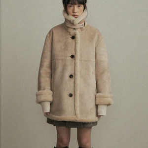 링서울 무스탕 코트 베이지 이미지