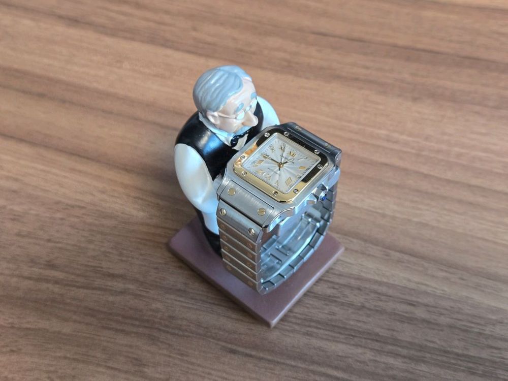 최저가 까르띠에 산토스 갈베 라지 콤비 오토매틱 팝니다--4