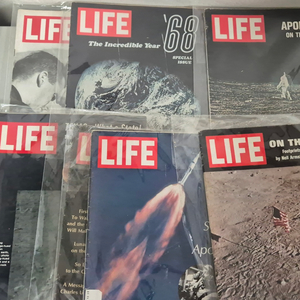 LIFE 잡지 8권 1960년대 아폴로 달착륙 빈티지 잡지