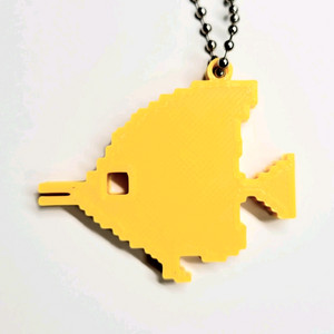 나비고기 물고기 8비트 키링 키체인