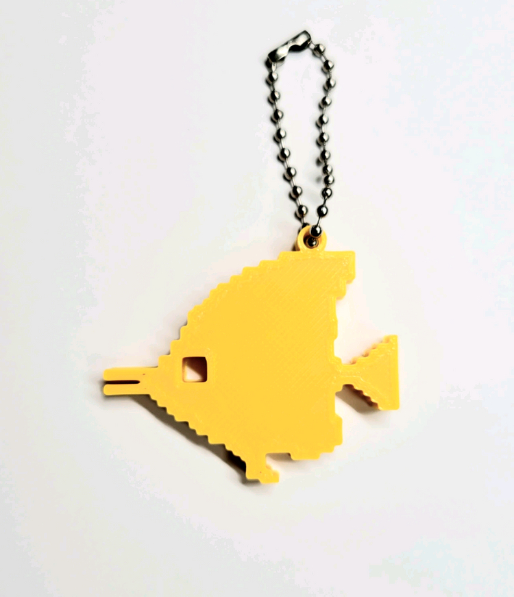 나비고기 물고기 8비트 키링 키체인--1