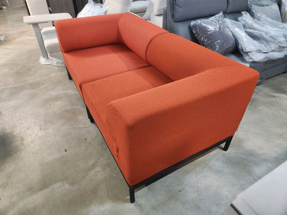 한샘 레이어드 패브릭 소파 3인용 에페 오렌지 원단 이미지