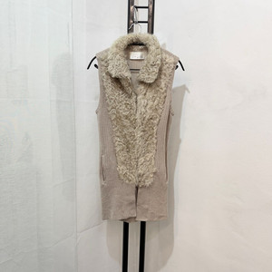 (L)미샤 양모100 양털니트조끼 시어링 니트베스트 4080