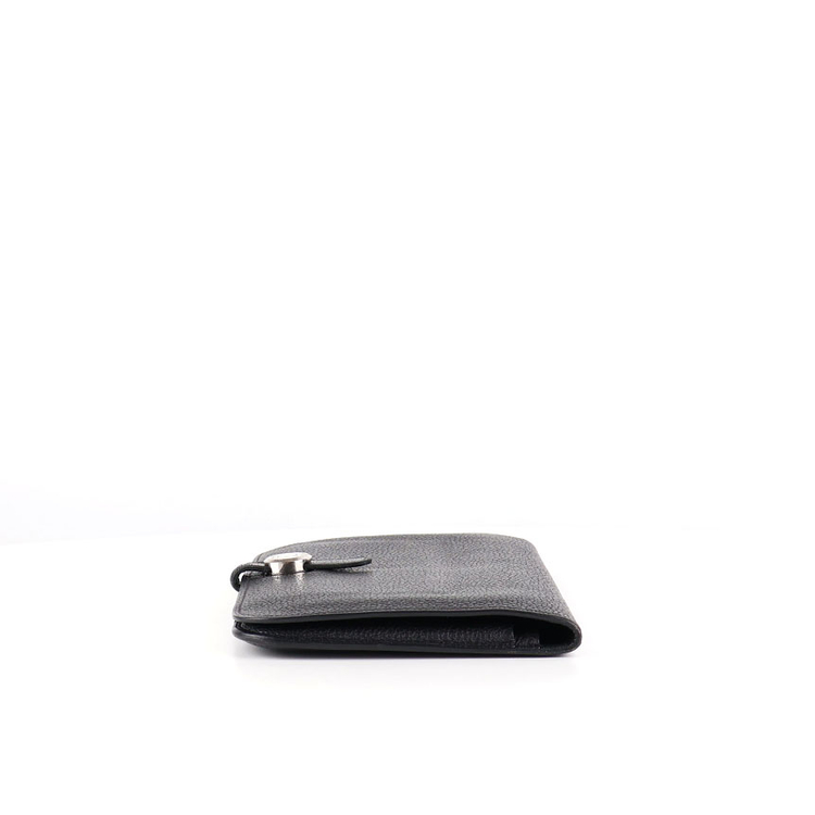 [중고명품다올] 에르메스 도곤 듀오 장지갑 블랙 은장 U각인 이미지