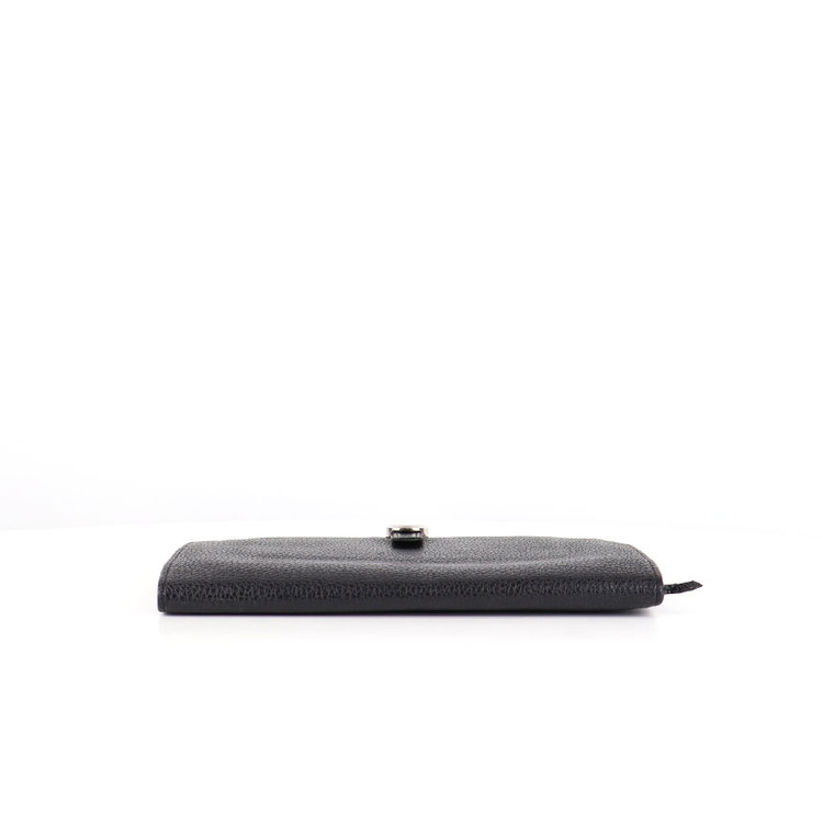 [중고명품다올] 에르메스 도곤 듀오 장지갑 블랙 은장 U각인 이미지