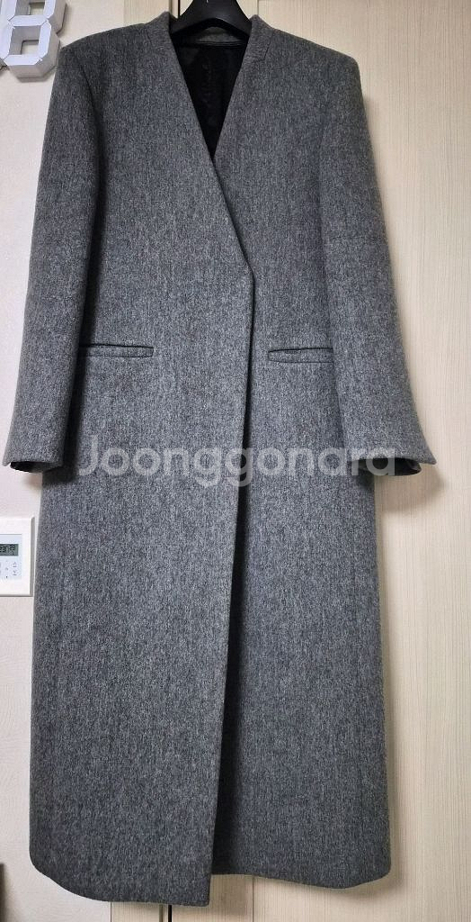 (득템가할인)R2W Leila collarless long CT(레일라칼라리스롱코트) 1(S) 그레이--2