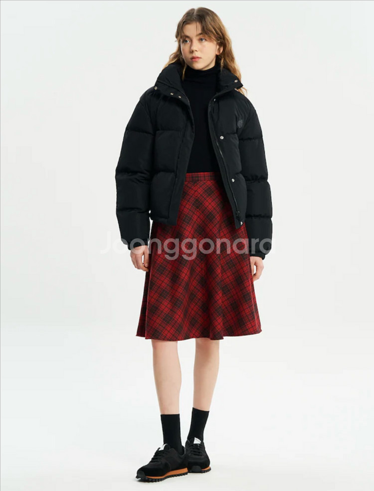 메종키츠네 숏 패딩 블랙--2