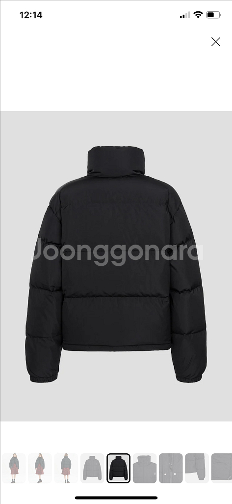 메종키츠네 숏 패딩 블랙--4