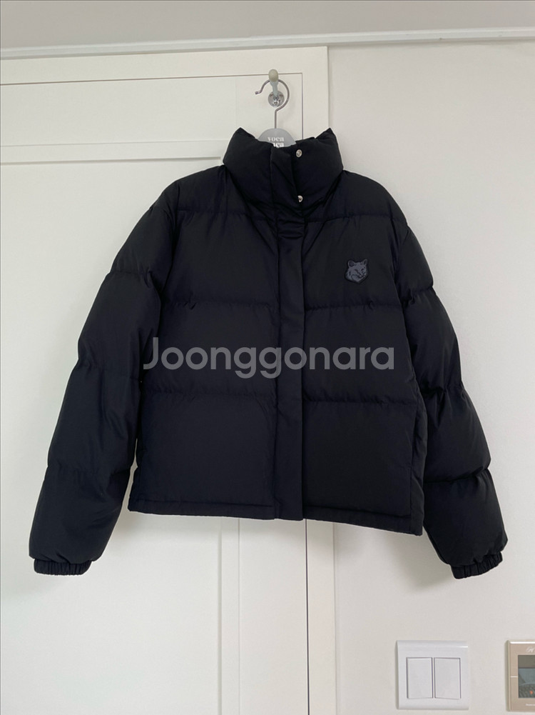 메종키츠네 숏 패딩 블랙--5