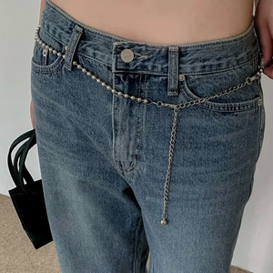 실버 볼 체인 벨트