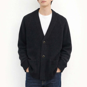 알레그리 allegri 남성 블랙 모 100% 포켓 니트 가디건 ARSW7D321(M)