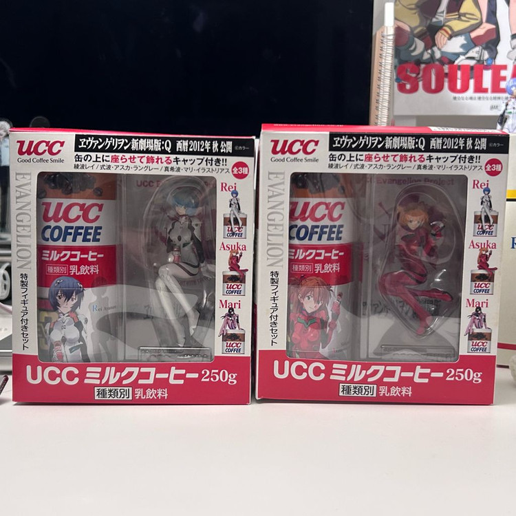 에반게리온 레이 아스카 UCC커피 피규어--1