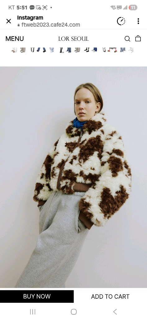 나무펀 모이소 (나무하나) 몰리올리 제제 패턴 애비에이터 숏 퍼 점퍼 이미지