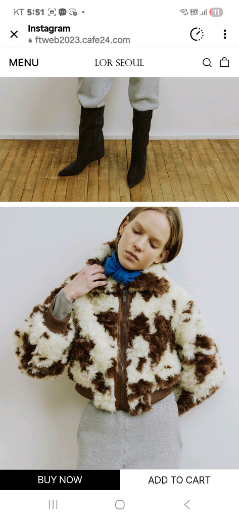 나무펀 모이소 (나무하나) 몰리올리 제제 패턴 애비에이터 숏 퍼 점퍼 이미지