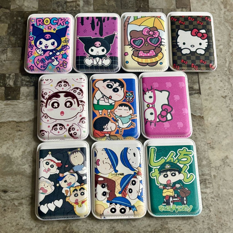 맥세이프 카드홀더 카드지갑 동물의숲 몬치치 쿠로미 짱구 키티--3