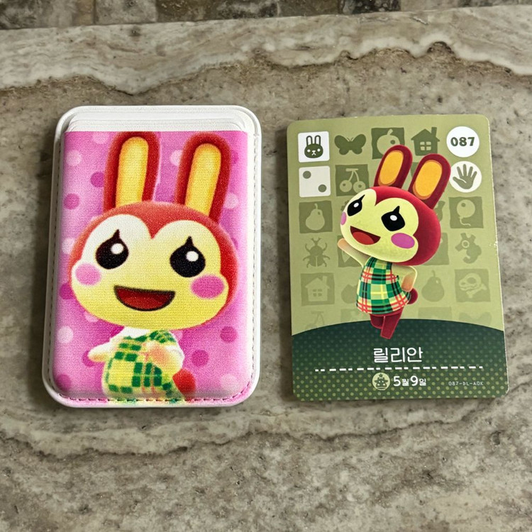 맥세이프 카드홀더 카드지갑 동물의숲 몬치치 쿠로미 짱구 키티--4