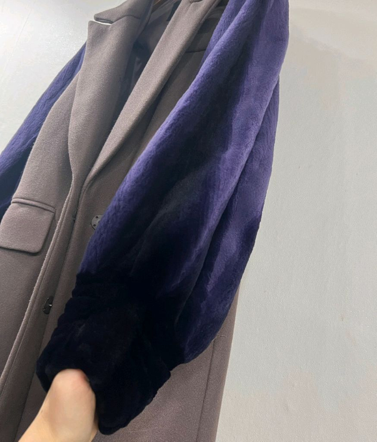 쉬어드밍크 롱코트--4