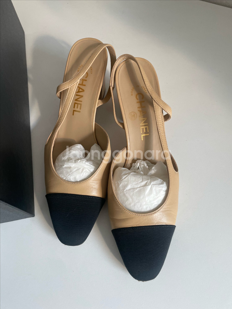 샤넬 투톤 슬링백 37--1