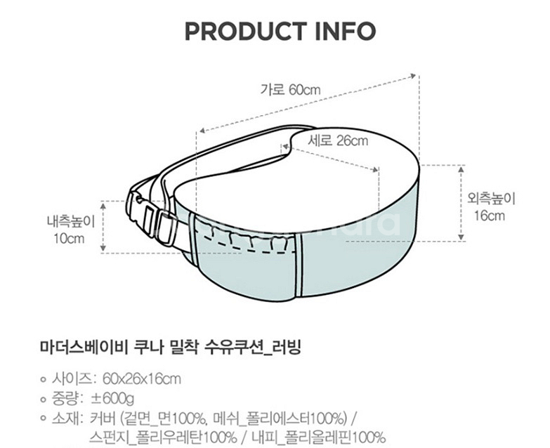 (무료배송) 마더스베이비 쿠나 밀착 수유쿠션--5