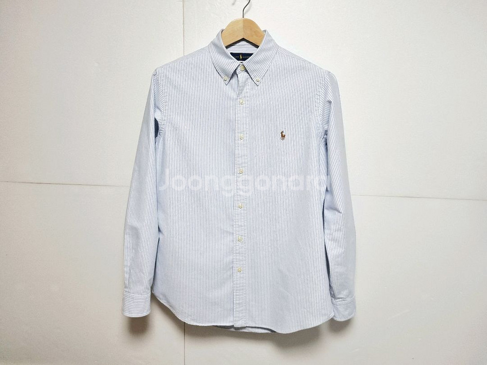 남성 폴로 클래식핏 옥스퍼드 옥스포드 스트라이프 긴팔 남방 셔츠--1