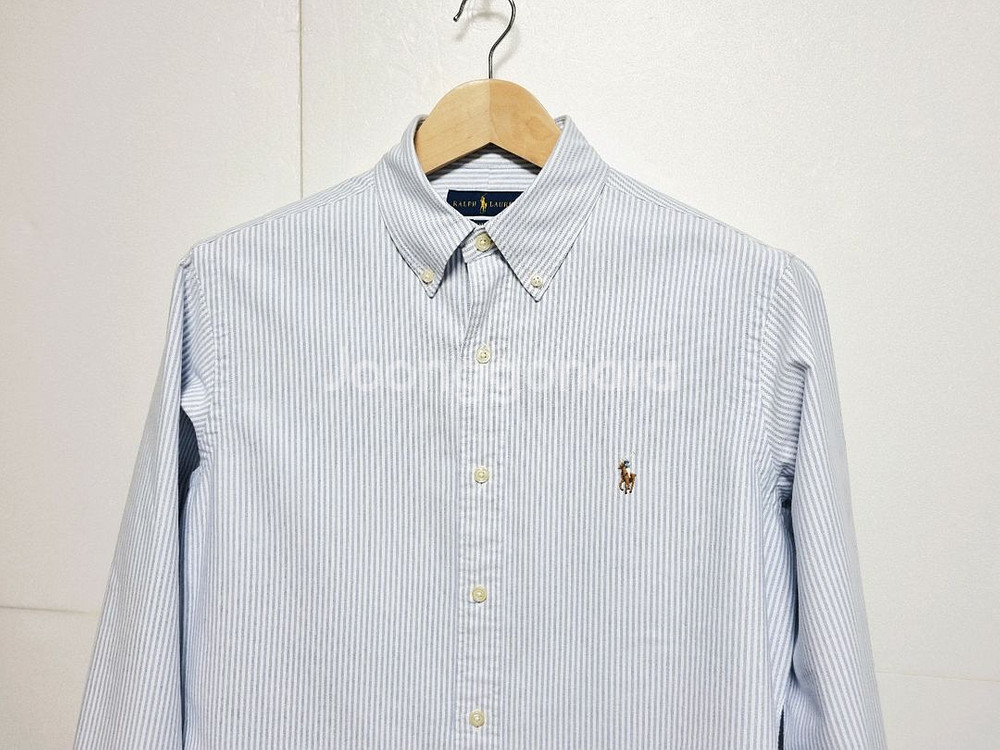 남성 폴로 클래식핏 옥스퍼드 옥스포드 스트라이프 긴팔 남방 셔츠--2