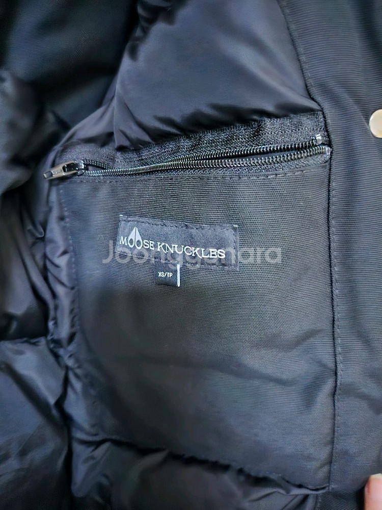 무스너클 롱패딩 블랙--5