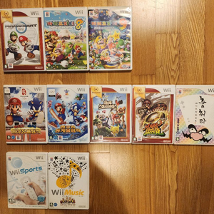 닌텐도wii타이틀 커비 위파티 마리오 올림픽등