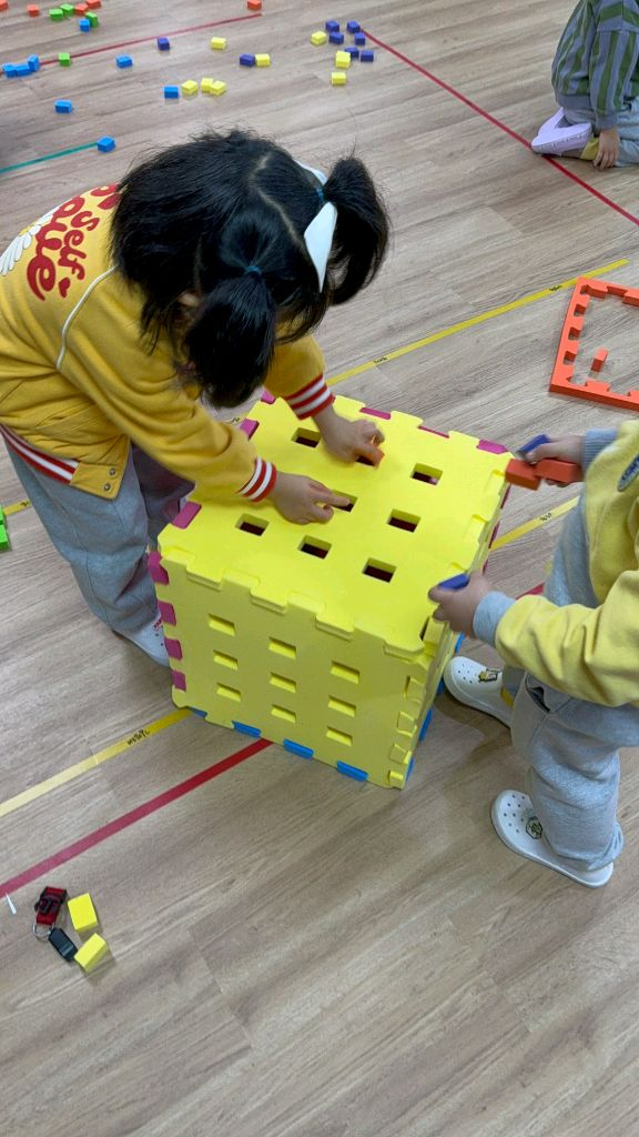 유아체육교구 무지개 퍼즐 큐브--1