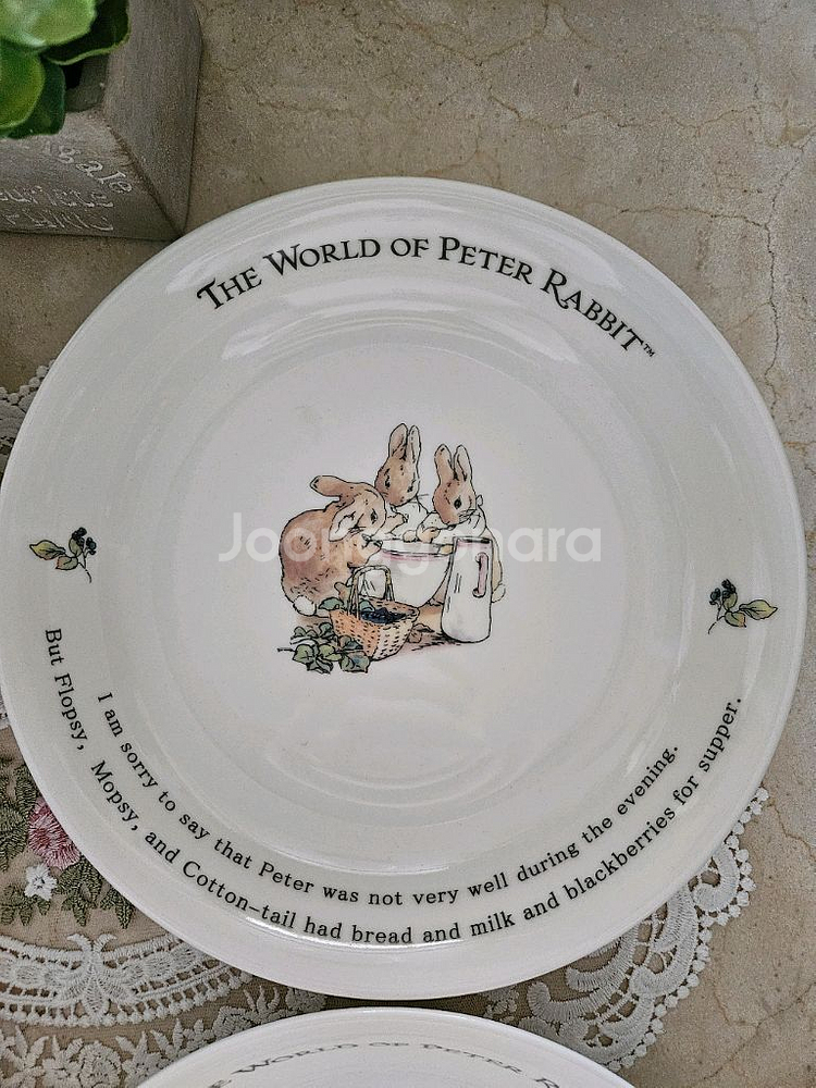 (새상품)일본 야마카 피터래빗 카레접시세트(4장) 판매해요(택포)--3