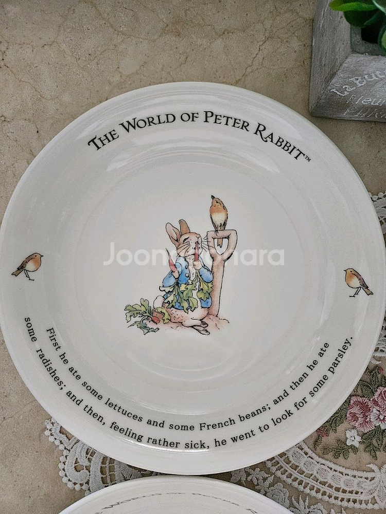 (새상품)일본 야마카 피터래빗 카레접시세트(4장) 판매해요(택포)--4
