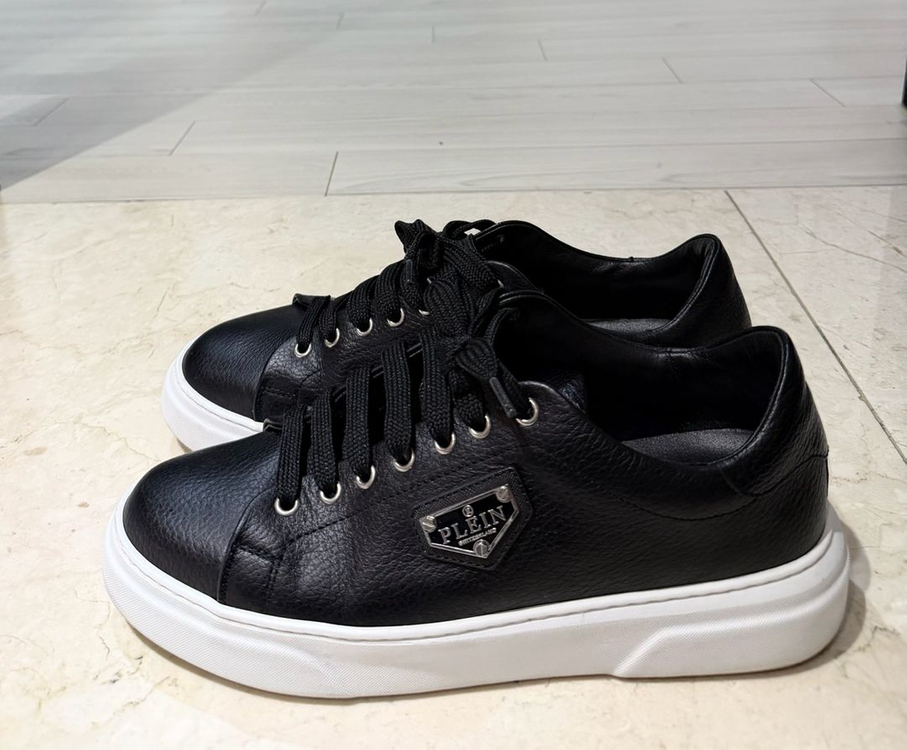 필립플레인 레더 스니커즈 41사이즈--2