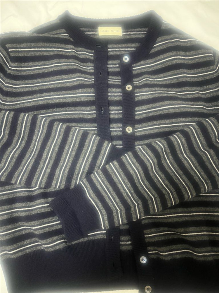 스트라이프 니트 가디건 이미지