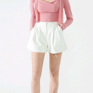 그레이스유 가죽 숏팬츠(블랙, 아이보리)