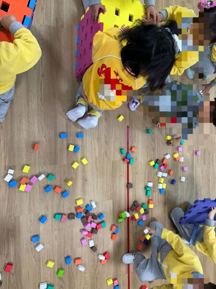 유아체육교구 무지개 퍼즐 큐브--3