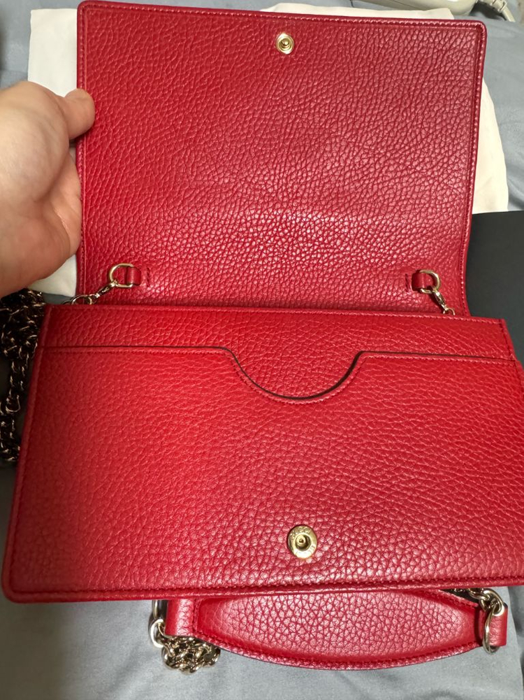 구찌 소호 디스코백 레드 체인 크로스백 이미지