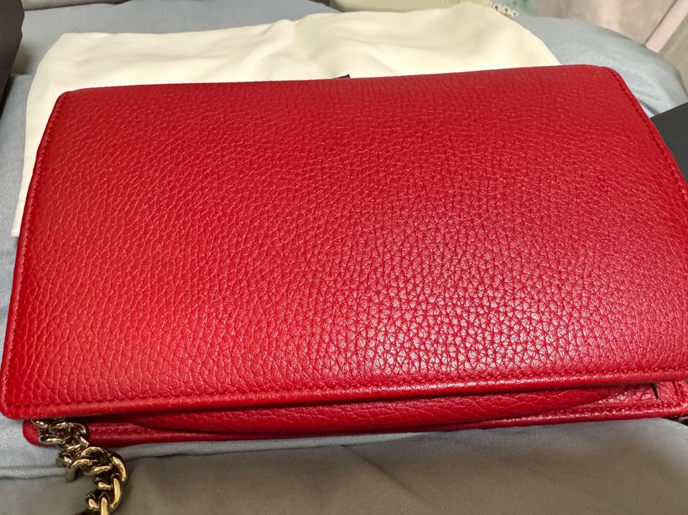 구찌 소호 디스코백 레드 체인 크로스백 이미지