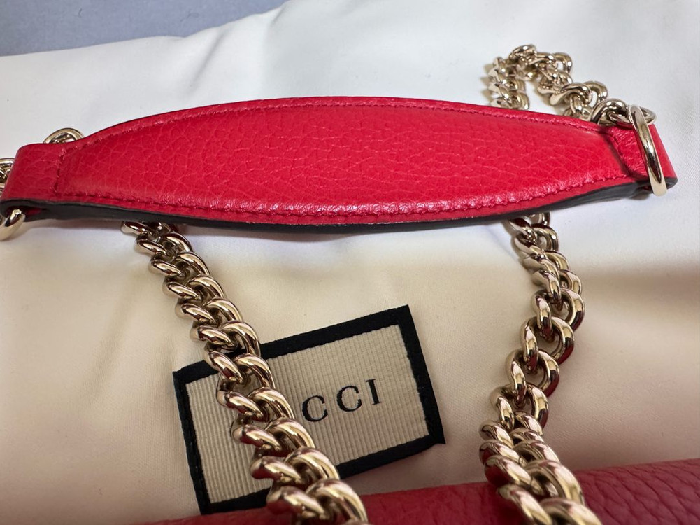 구찌 소호 디스코백 레드 체인 크로스백 이미지