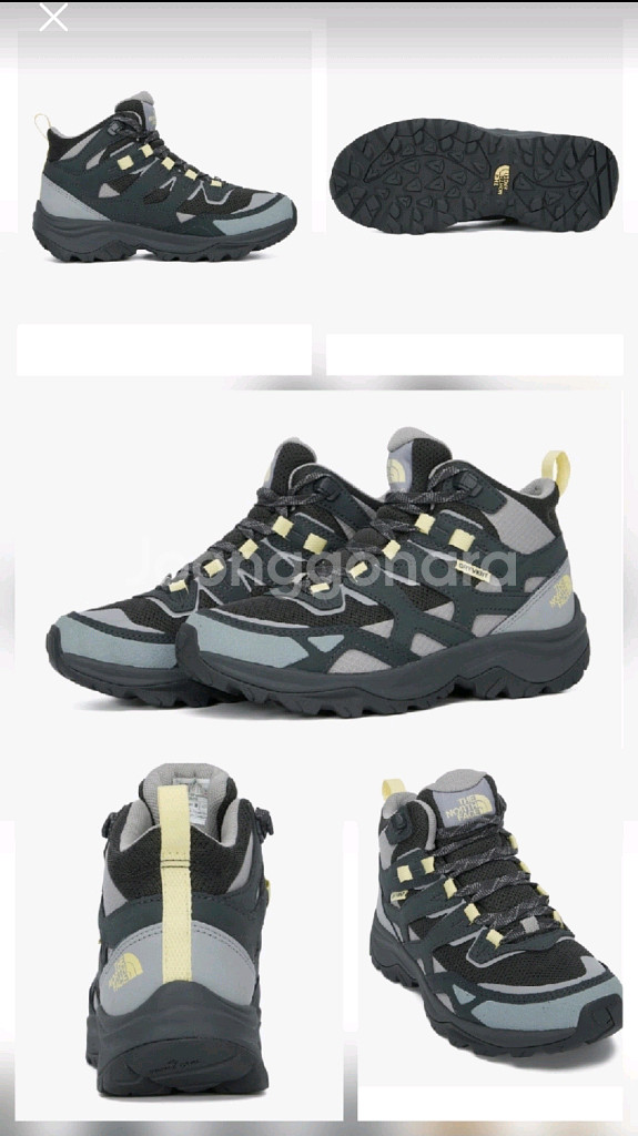노스페이스 등산화.세탁완료.1회 착화.상태최상--1