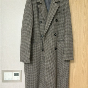 (실착1회) DEWL 듀엘 더블 체크 더블코트