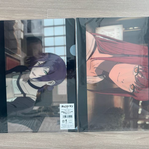 2개세트)체인소 맨 레제 마키마 덴지 클리어파일 일본 로프트 한정 굿즈 이미지