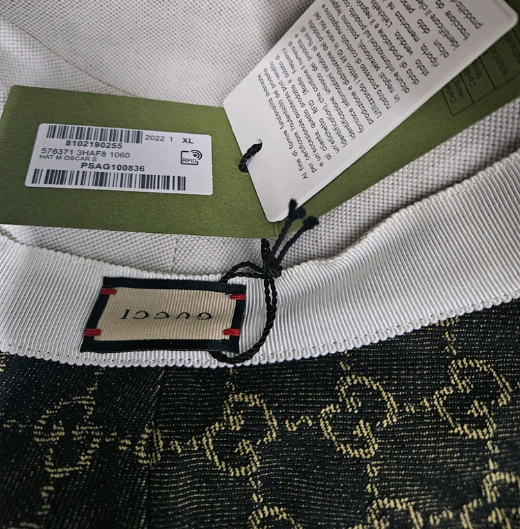 남녀공용구찌 GG 패턴 버킷햇 블랙--3