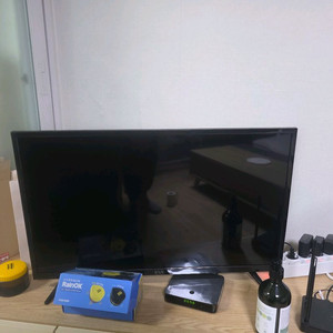 깔끔한 원목 TV장 거실장 세트