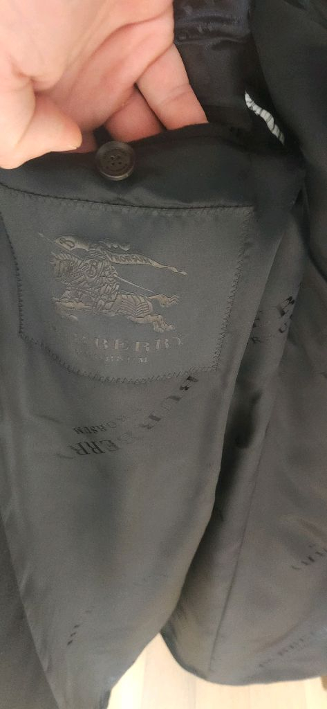 버버리프로섬 벨벳카라 체스터필드 코트 50--4