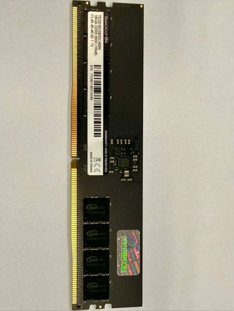 팀그룹 DDR5 16GB 5600MHz 램 1개 팝니다 - 안심되는 중고거래