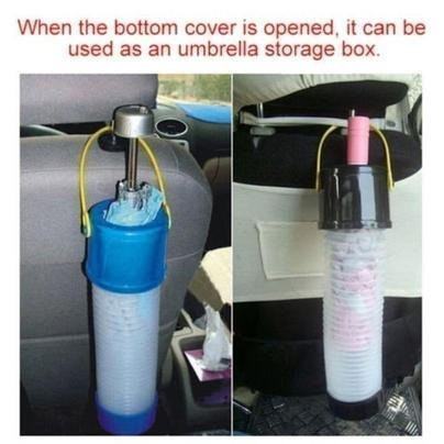 새 파랑색 차량용 우산 수납함 방수 수납 용품 편리 걸이 정리 차안 이미지