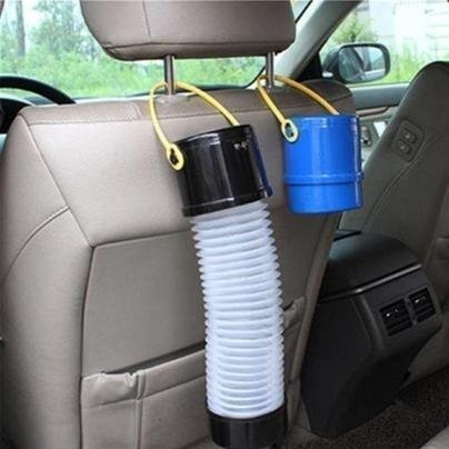 새 파랑색 차량용 우산 수납함 방수 수납 용품 편리 걸이 정리 차안 이미지