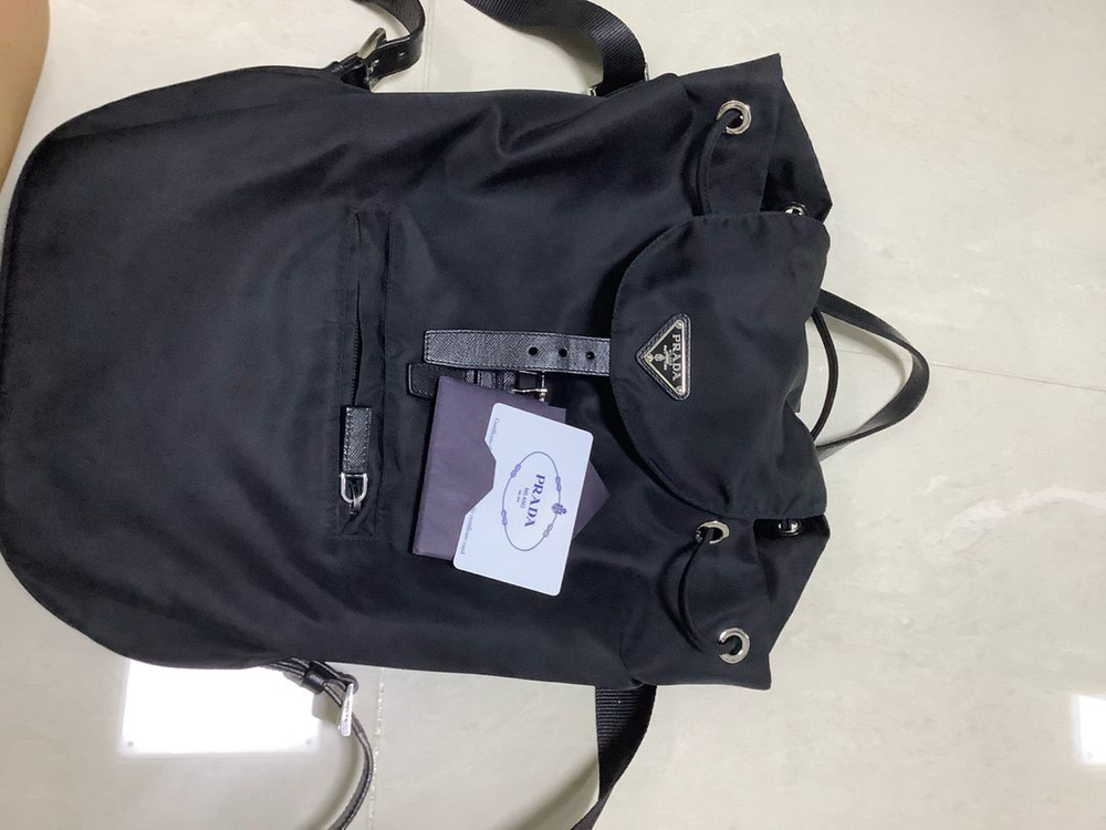 프라다 나일론 백팩--5