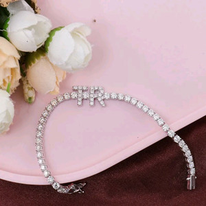 커스텀 랩 다이아몬드 10K 골드 테니스 브레이슬릿