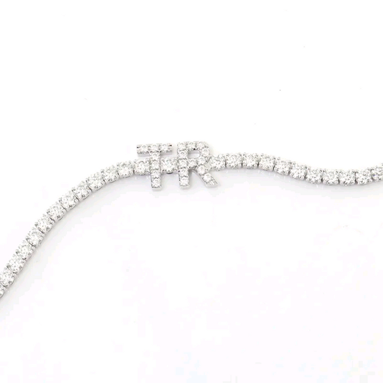 커스텀 랩 다이아몬드 10K 골드 테니스 브레이슬릿--2
