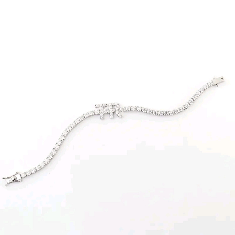 커스텀 랩 다이아몬드 10K 골드 테니스 브레이슬릿--3